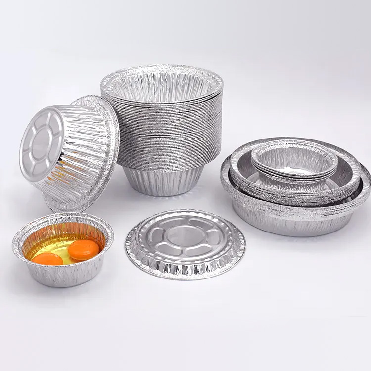 Circular foil container