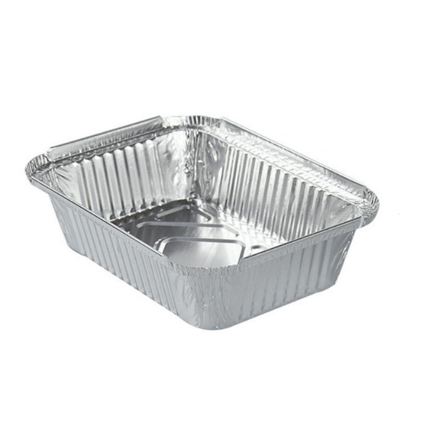 700ml JY-R180 Takeout Rectangle aluminum foil food container Oblong aluminum dinner box with lids