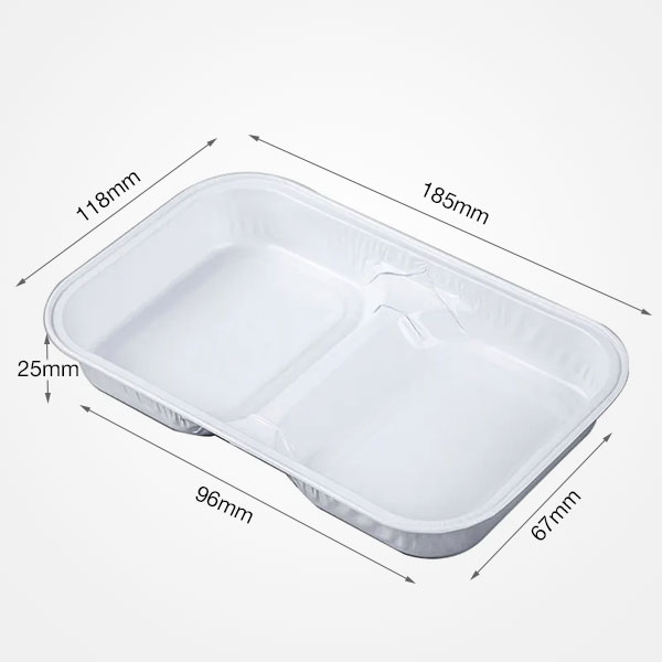 A185 350ml Airline aluminum foil casseroles disposable aluminum foil food serving tray with lids