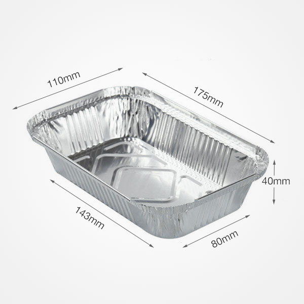 400ml  JY-R175 Rectangle aluminum foil container Oblong dinner box  With Lids