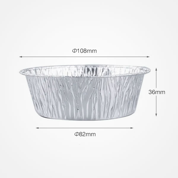 200ML Disposable Aluminum Foil Cake Cup/Container Round Tin Foil Bowl with lids