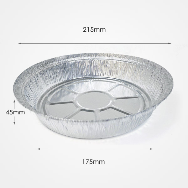 JY-8 inch baking dishes & pans round disposable baking tins aluminum foil containers with lids