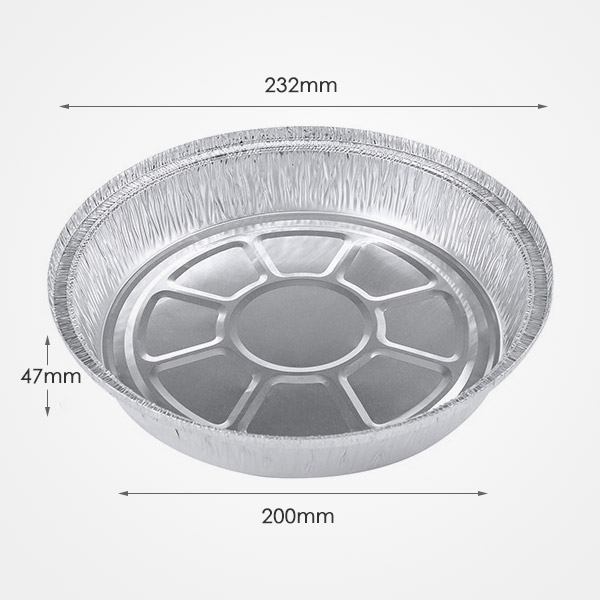 JY-9" Inch Round Disposable Baking Pans Round Aluminum foil Containers with Lids