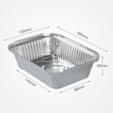 700ml JY-R180 Takeout Rectangle aluminum foil food container Oblong aluminum dinner box with lids