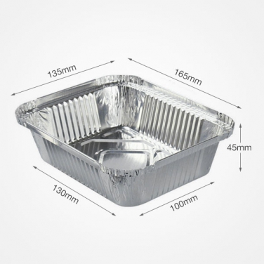  550ml JY-R165 Rectangle aluminum foil container With Lids Oblong dinner box 