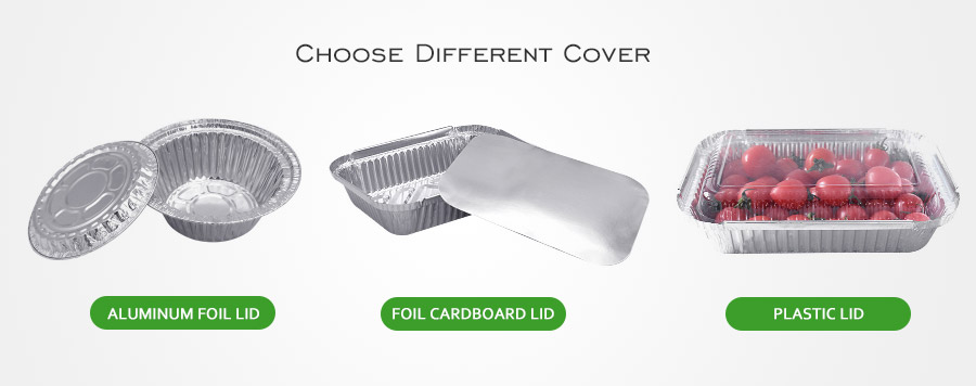 500ml LCL-R190 Takeout Rectangle aluminum foil food container With Lids(图2)