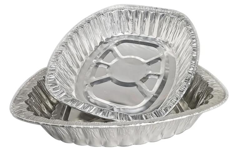 LCL-T470  6885ml Extra Large Oval Shape Aluminum Foil Food Container Aluminum Foil Turkey Tray(图1)