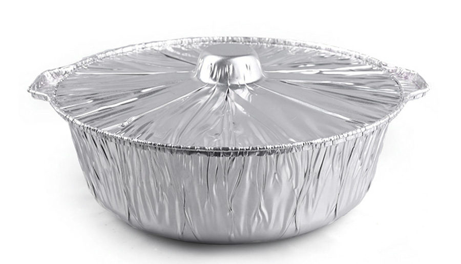 Circular Disposable aluminum foil pot,outdoor camping hot pot,picnic barbecue takeout packaging box(图4)