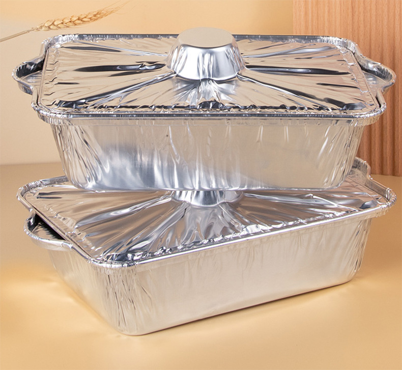 Circular Disposable aluminum foil pot,outdoor camping hot pot,picnic barbecue takeout packaging box(图2)