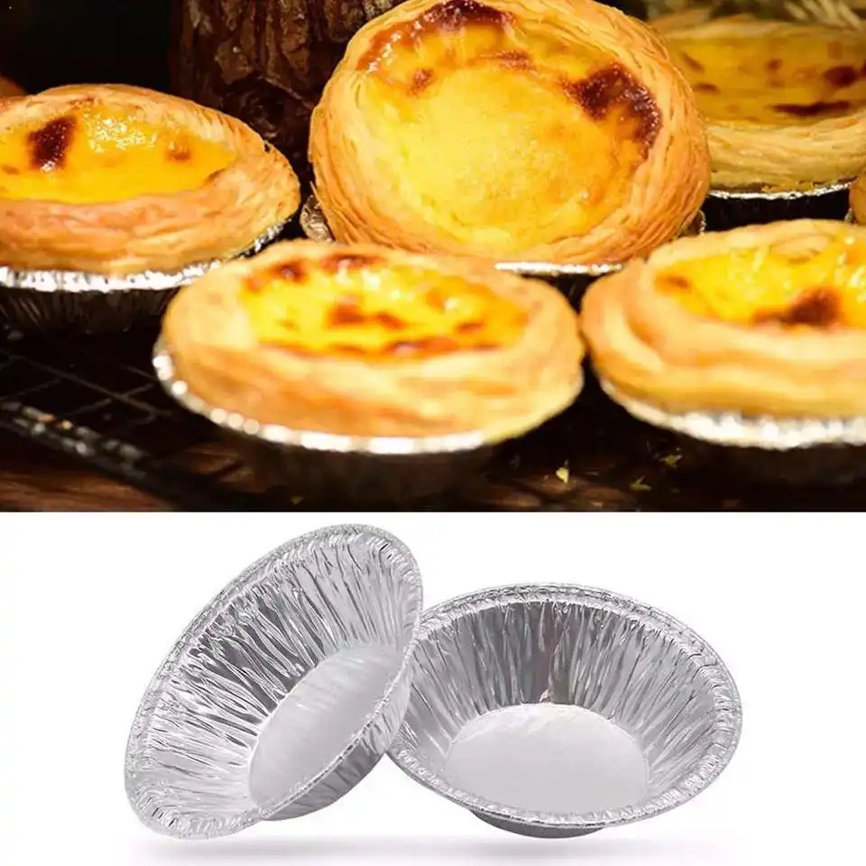 JY-TR207 42ml egg tart cup custom aluminum foil  disposable household foil baking container(图3)