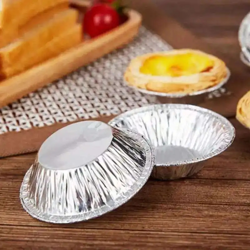 JY-TR207 42ml egg tart cup custom aluminum foil  disposable household foil baking container(图1)